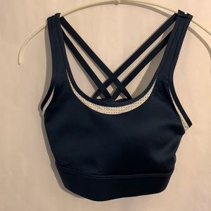 Zyia strappy sports bra in blue size s